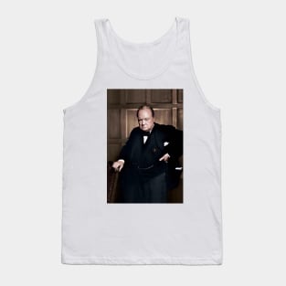 Winston Churchill in colour #andythephotodr Tank Top
